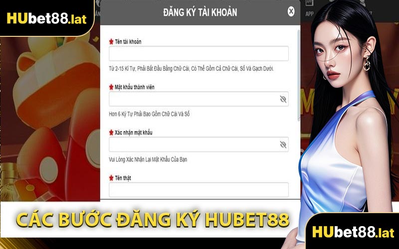 Các Bước Đăng Ký HUBET88