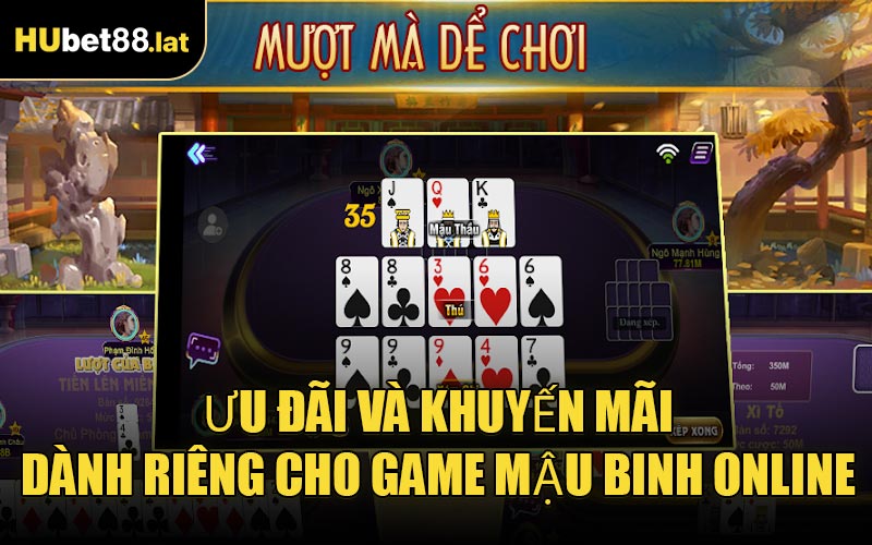 Ưu đãi và khuyến mãi dành riêng cho game Mậu Binh Online